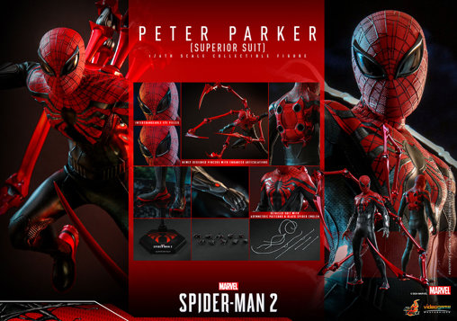 Marvels Spider-Man 2: Peter Parker - Superior Suit, 1/6 Figur von Hot Toys