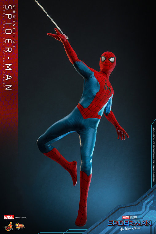Spider-Man - No Way Home: Spider-Man - New Red and Blue Suit, 1/6 Figur von Hot Toys