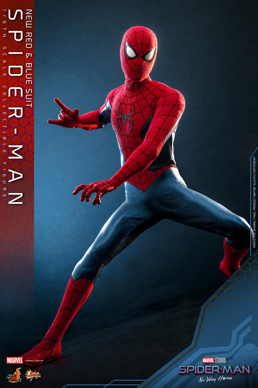Spider-Man - No Way Home: Spider-Man - New Red and Blue Suit, 1/6 Figur von Hot Toys