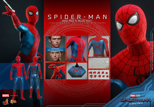 Spider-Man - No Way Home: Spider-Man - New Red and Blue Suit, 1/6 Figur von Hot Toys