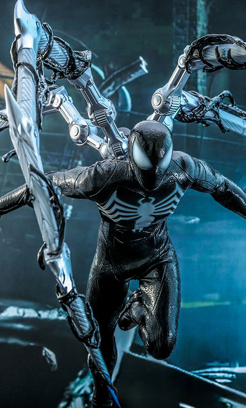 Spider-Man 2: Peter Parker - Black Suit, 1/6 Figur ... https://spaceart.de/produkte/spm045-spider-man-2-peter-parker-black-suit-figur-hot-toys.php