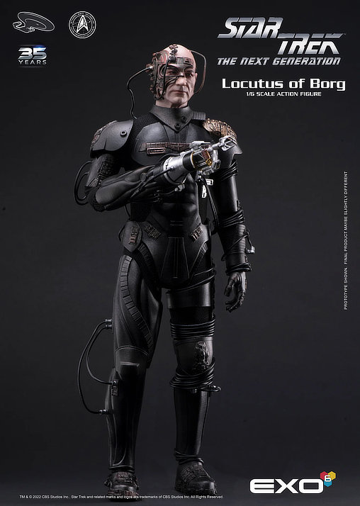Star Trek - The Next Generation: Picard als Locutus von Borg, 1/6 Figur von EXO-6