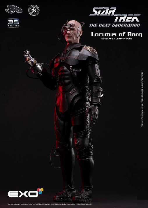 Star Trek - The Next Generation: Picard als Locutus von Borg, 1/6 Figur von EXO-6