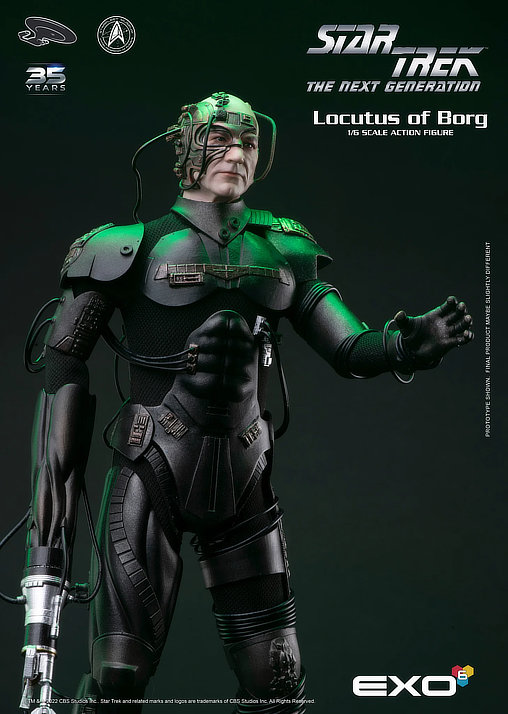 Star Trek - The Next Generation: Picard als Locutus von Borg, 1/6 Figur von EXO-6