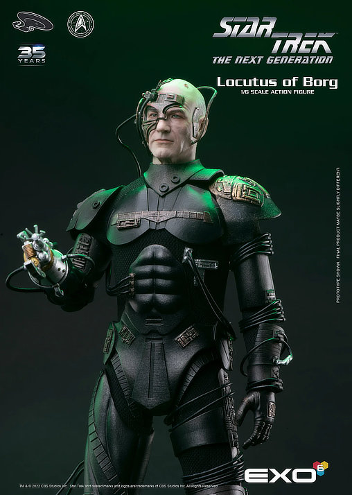 Star Trek - The Next Generation: Picard als Locutus von Borg, 1/6 Figur von EXO-6