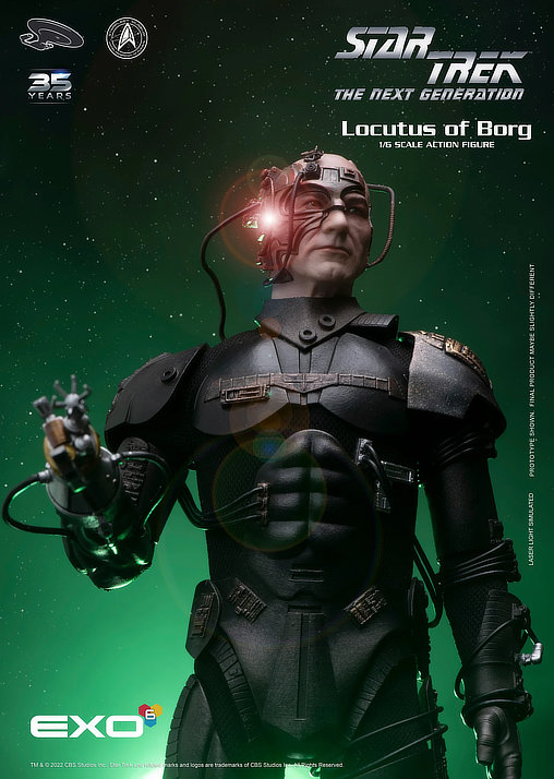 Star Trek - The Next Generation: Picard als Locutus von Borg, 1/6 Figur von EXO-6