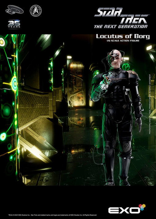 Star Trek - The Next Generation: Picard als Locutus von Borg, 1/6 Figur von EXO-6