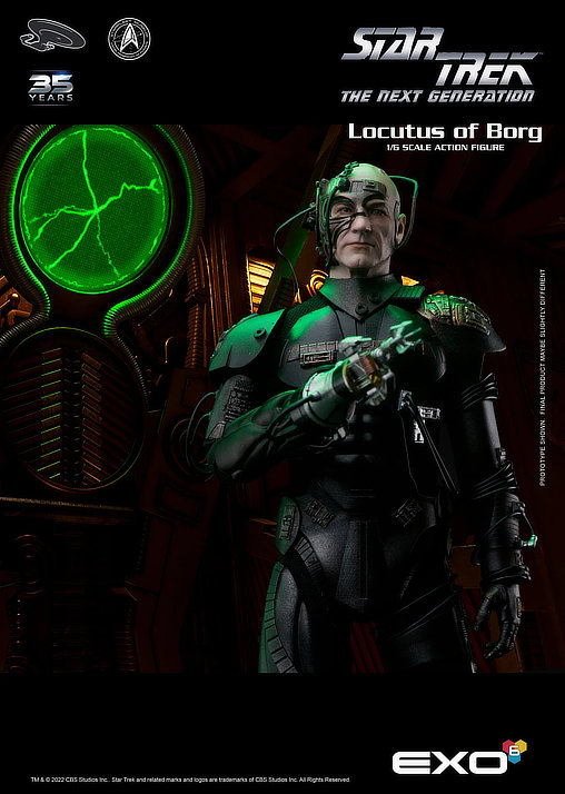 Star Trek - The Next Generation: Picard als Locutus von Borg, 1/6 Figur von EXO-6