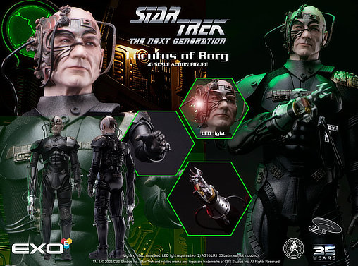 Star Trek - The Next Generation: Picard als Locutus von Borg, 1/6 Figur von EXO-6