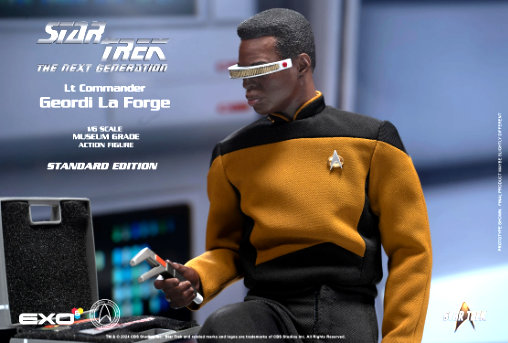Star Trek - The Next Generation: Lt. Commander Geordi La Forge, 1/6 Figur von EXO-6