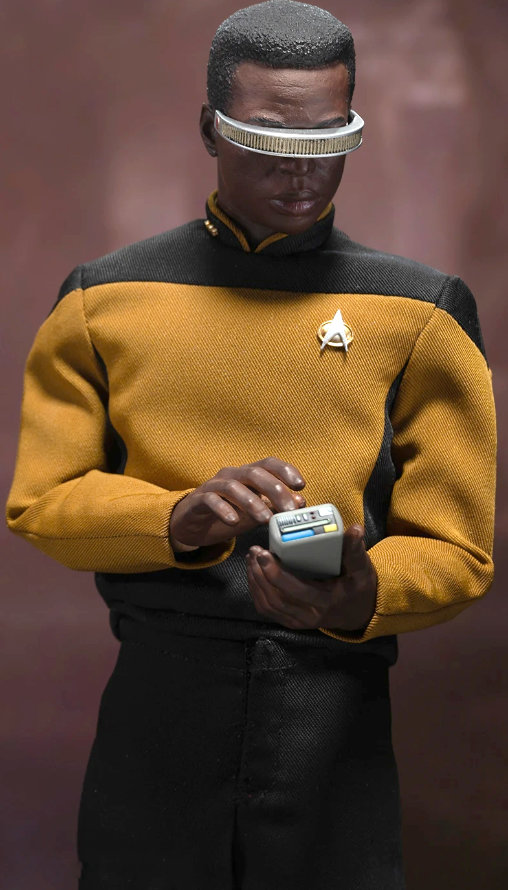 Star Trek - The Next Generation: Lt. Commander Geordi La Forge, 1/6 Figur ... https://spaceart.de/produkte/st034-geordi-la-forge-figur-exo-6.php