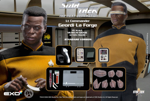 Star Trek - The Next Generation: Lt. Commander Geordi La Forge, 1/6 Figur von EXO-6