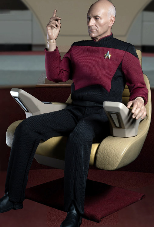 Star Trek - The Next Generation: Captain Jean-Luc Picards Chair, Fertig-Modell von EXO-6