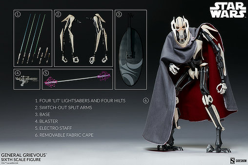 Star Wars: General Grievous, 1/6 Figur von Sideshow