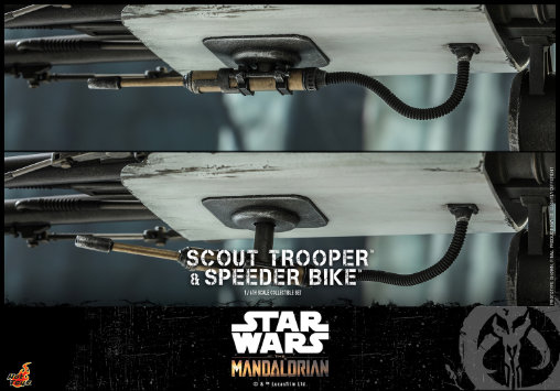 Star Wars - The Mandalorian: Scout Trooper mit Speeder Bike, 1/6 Figur von Hot Toys