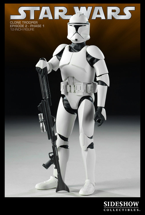 Star Wars - The Clone Wars: Republic Clone Trooper - Phase I Armor, 1/6 Figur ... https://spaceart.de/produkte/sw030-republic-clone-trooper-phase-i-armor-figur-sideshow-star-wars-attack-of-the-clones-100002-747720212831-spaceart.php