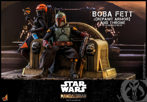 Star Wars - The Mandalorian: Boba Fett - Repaint Armor and Throne, 1/6 Figur von Hot Toys