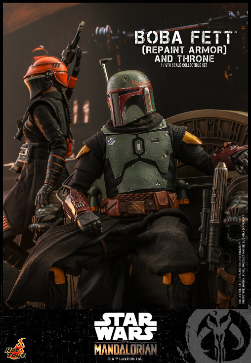 Star Wars - The Mandalorian: Boba Fett - Repaint Armor and Throne, 1/6 Figur von Hot Toys