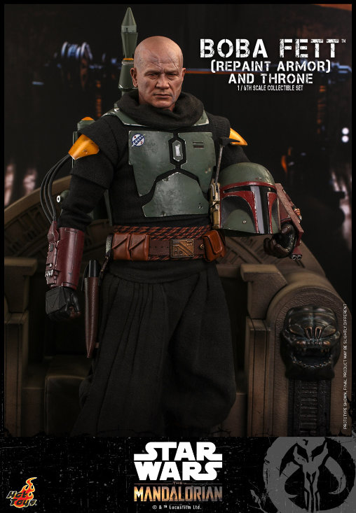 Star Wars - The Mandalorian: Boba Fett - Repaint Armor and Throne, 1/6 Figur von Hot Toys