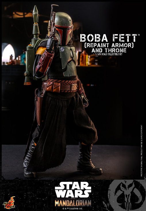Star Wars - The Mandalorian: Boba Fett - Repaint Armor and Throne, 1/6 Figur von Hot Toys