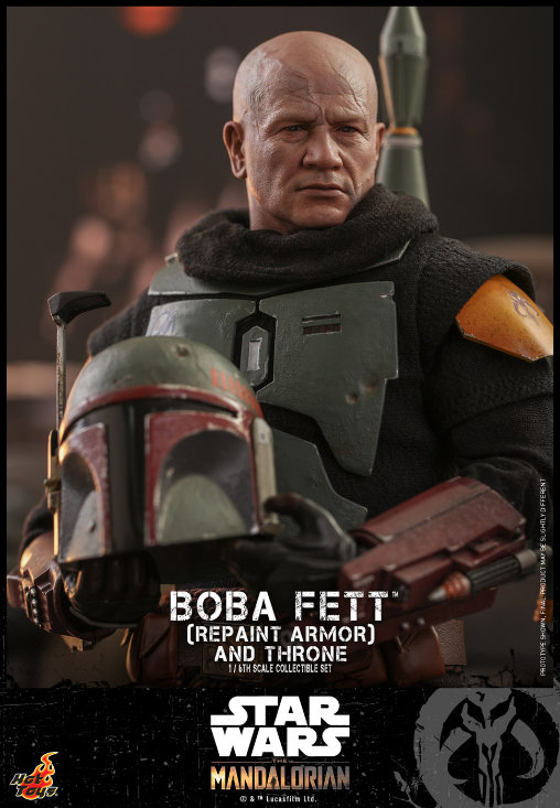 Star Wars - The Mandalorian: Boba Fett - Repaint Armor and Throne, 1/6 Figur von Hot Toys