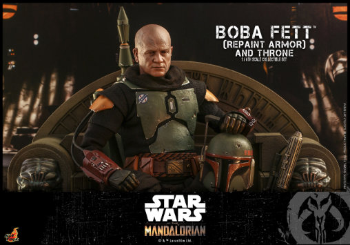 Star Wars - The Mandalorian: Boba Fett - Repaint Armor and Throne, 1/6 Figur von Hot Toys