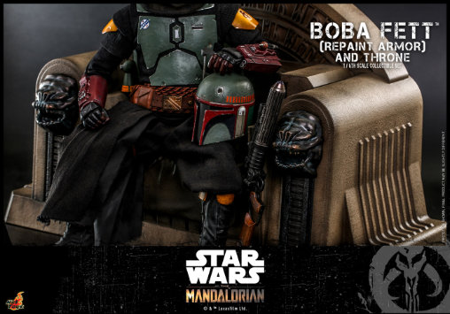 Star Wars - The Mandalorian: Boba Fett - Repaint Armor and Throne, 1/6 Figur von Hot Toys