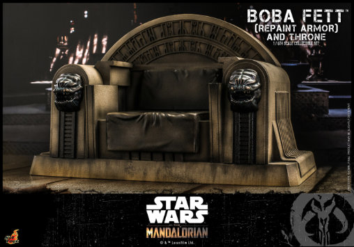 Star Wars - The Mandalorian: Boba Fett - Repaint Armor and Throne, 1/6 Figur von Hot Toys