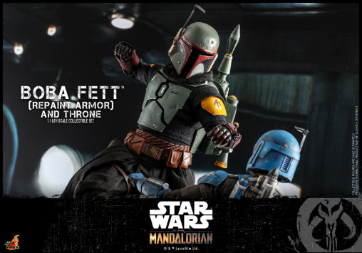 Star Wars - The Mandalorian: Boba Fett - Repaint Armor and Throne, 1/6 Figur von Hot Toys
