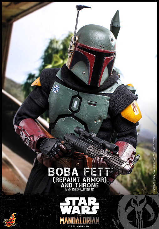 Star Wars - The Mandalorian: Boba Fett - Repaint Armor and Throne, 1/6 Figur von Hot Toys