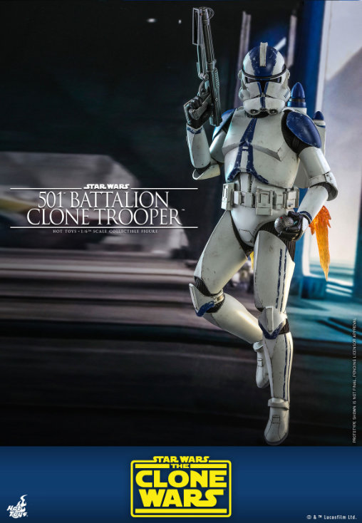 Star Wars - The Clone Wars: 501st Battalion Clone Trooper, 1/6 Figur von Hot Toys