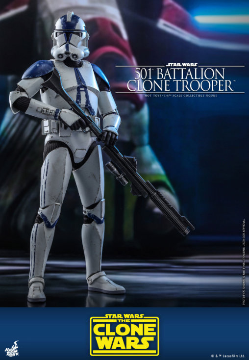 Star Wars - The Clone Wars: 501st Battalion Clone Trooper, 1/6 Figur von Hot Toys