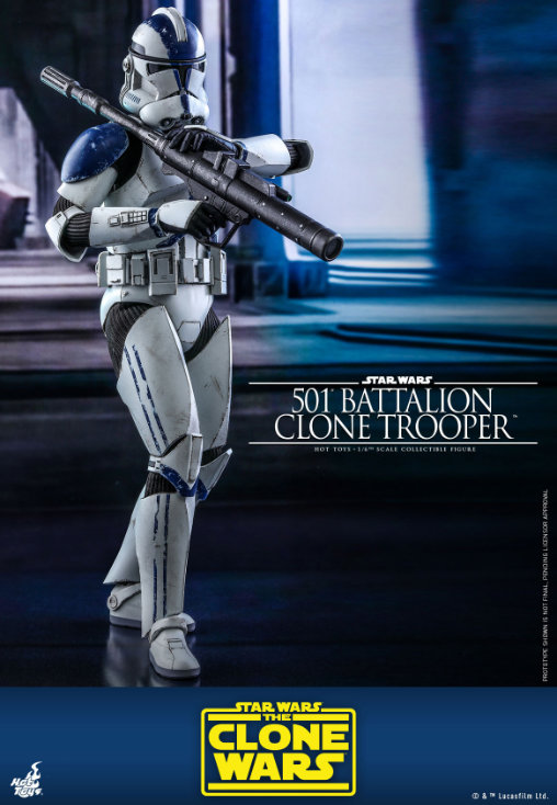 Star Wars - The Clone Wars: 501st Battalion Clone Trooper, 1/6 Figur von Hot Toys