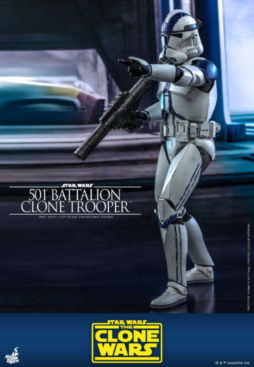 Star Wars - The Clone Wars: 501st Battalion Clone Trooper, 1/6 Figur von Hot Toys
