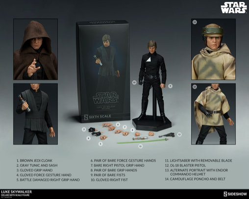 Star Wars - Episode VI - Return of the Jedi: Luke Skywalker - Deluxe, 1/6 Figur von Sideshow
