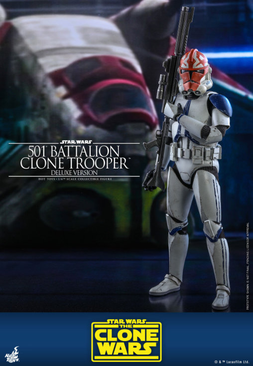 Star Wars - The Clone Wars: 501st Battalion Clone Trooper - Deluxe, 1/6 Figur von Hot Toys