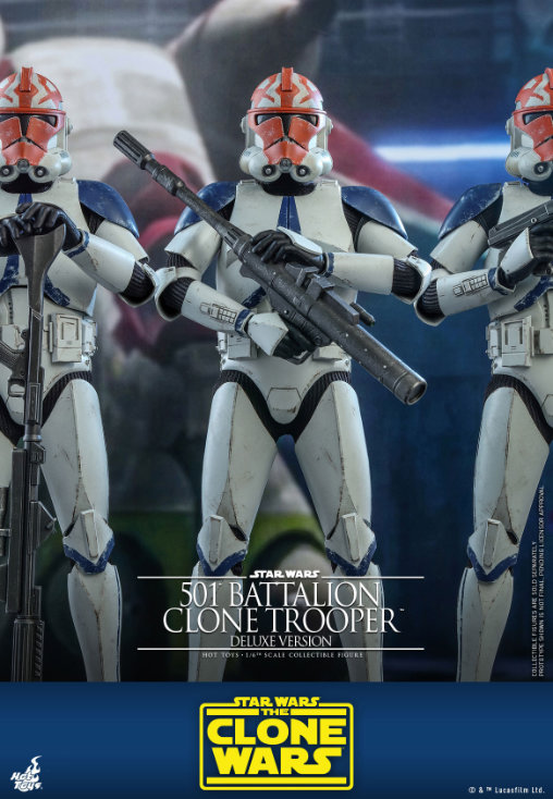 Star Wars - The Clone Wars: 501st Battalion Clone Trooper - Deluxe, 1/6 Figur von Hot Toys
