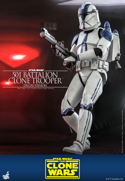 Star Wars - The Clone Wars: 501st Battalion Clone Trooper - Deluxe, 1/6 Figur von Hot Toys