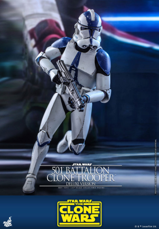 Star Wars - The Clone Wars: 501st Battalion Clone Trooper - Deluxe, 1/6 Figur von Hot Toys