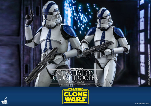 Star Wars - The Clone Wars: 501st Battalion Clone Trooper - Deluxe, 1/6 Figur von Hot Toys