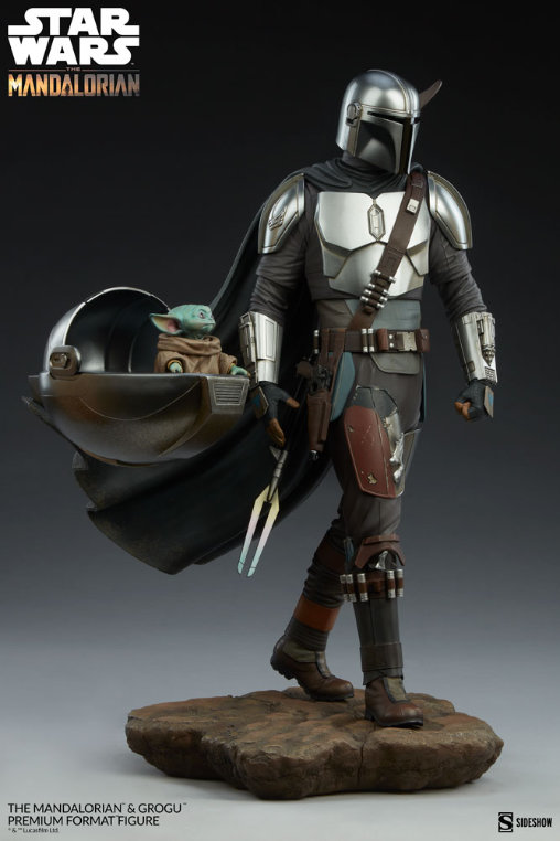 Star Wars - The Mandalorian: The Mandalorian und Grogu, Premium Format Figur von Sideshow