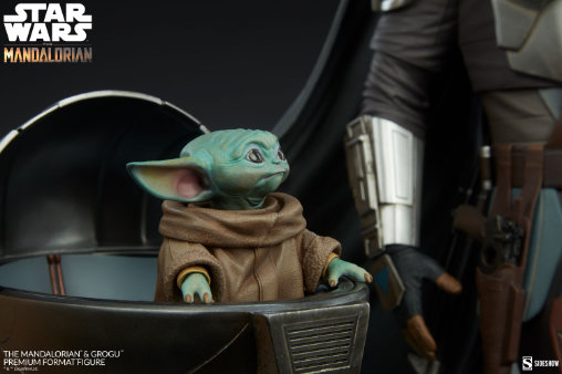 Star Wars - The Mandalorian: The Mandalorian und Grogu, Premium Format Figur von Sideshow