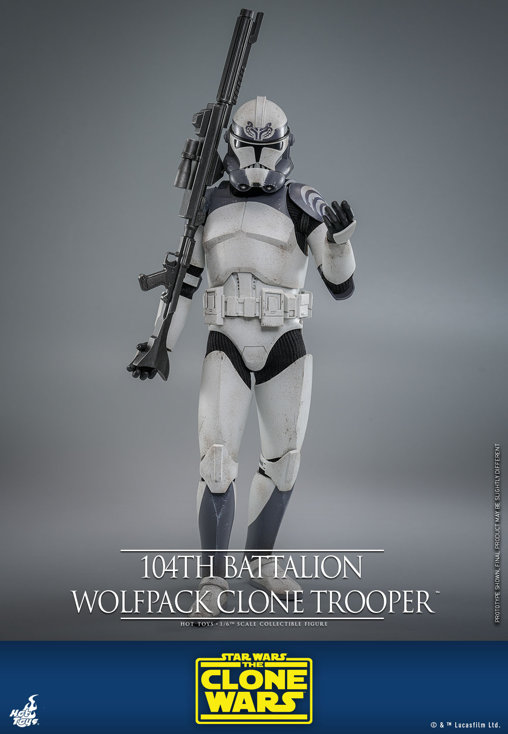 Star Wars - The Clone Wars: 104th Battalion Wolfpack Clone Trooper, 1/6 Figur von Hot Toys