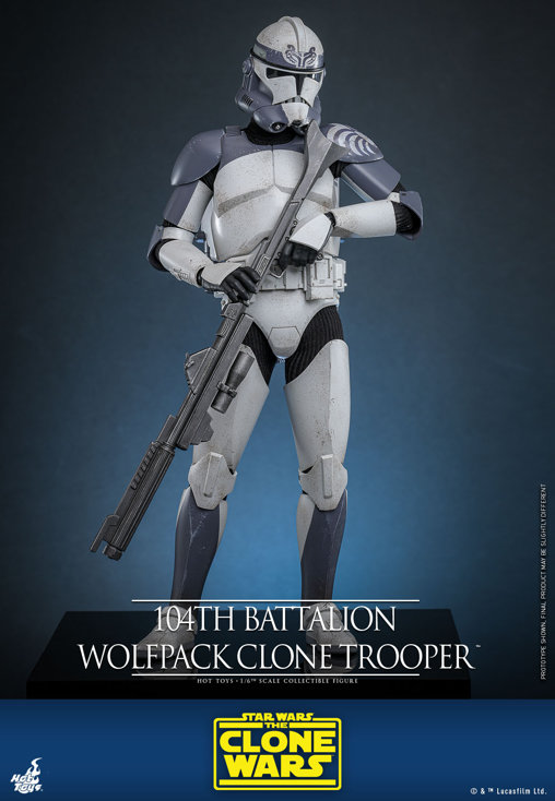 Star Wars - The Clone Wars: 104th Battalion Wolfpack Clone Trooper, 1/6 Figur von Hot Toys