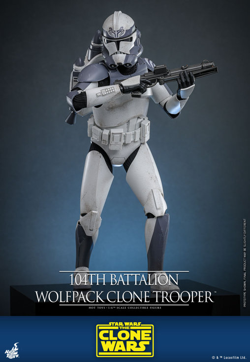 Star Wars - The Clone Wars: 104th Battalion Wolfpack Clone Trooper, 1/6 Figur von Hot Toys