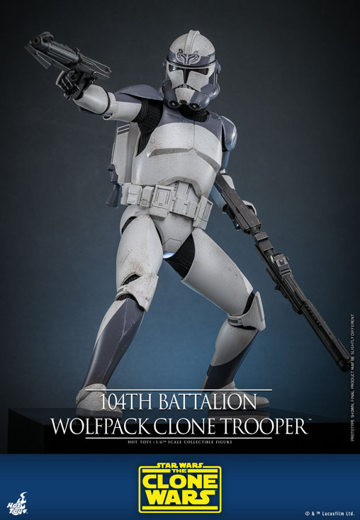 Star Wars - The Clone Wars: 104th Battalion Wolfpack Clone Trooper, 1/6 Figur von Hot Toys