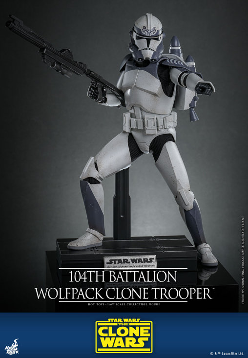 Star Wars - The Clone Wars: 104th Battalion Wolfpack Clone Trooper, 1/6 Figur von Hot Toys