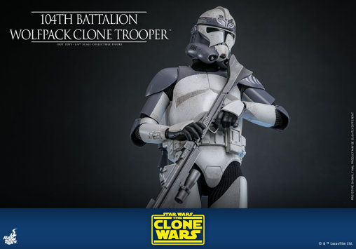Star Wars - The Clone Wars: 104th Battalion Wolfpack Clone Trooper, 1/6 Figur von Hot Toys