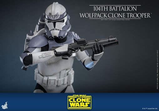 Star Wars - The Clone Wars: 104th Battalion Wolfpack Clone Trooper, 1/6 Figur von Hot Toys