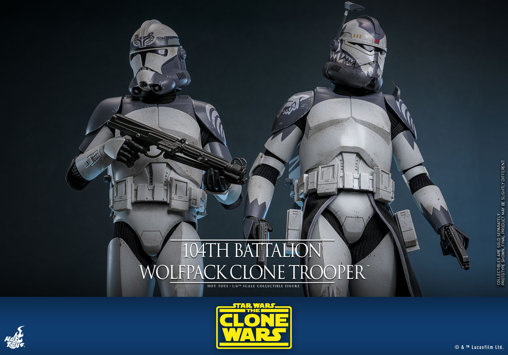 Star Wars - The Clone Wars: 104th Battalion Wolfpack Clone Trooper, 1/6 Figur von Hot Toys